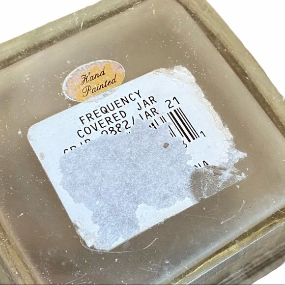 Vintage Hand Painted Vanity Toiletry Covered Jar - Picture 6 of 9